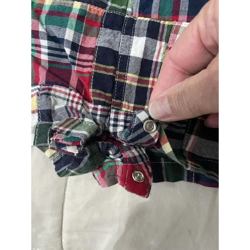 Ralph Lauren Madras Patchwork Romper Size 3 Months Baby Boy Preppy Classic
